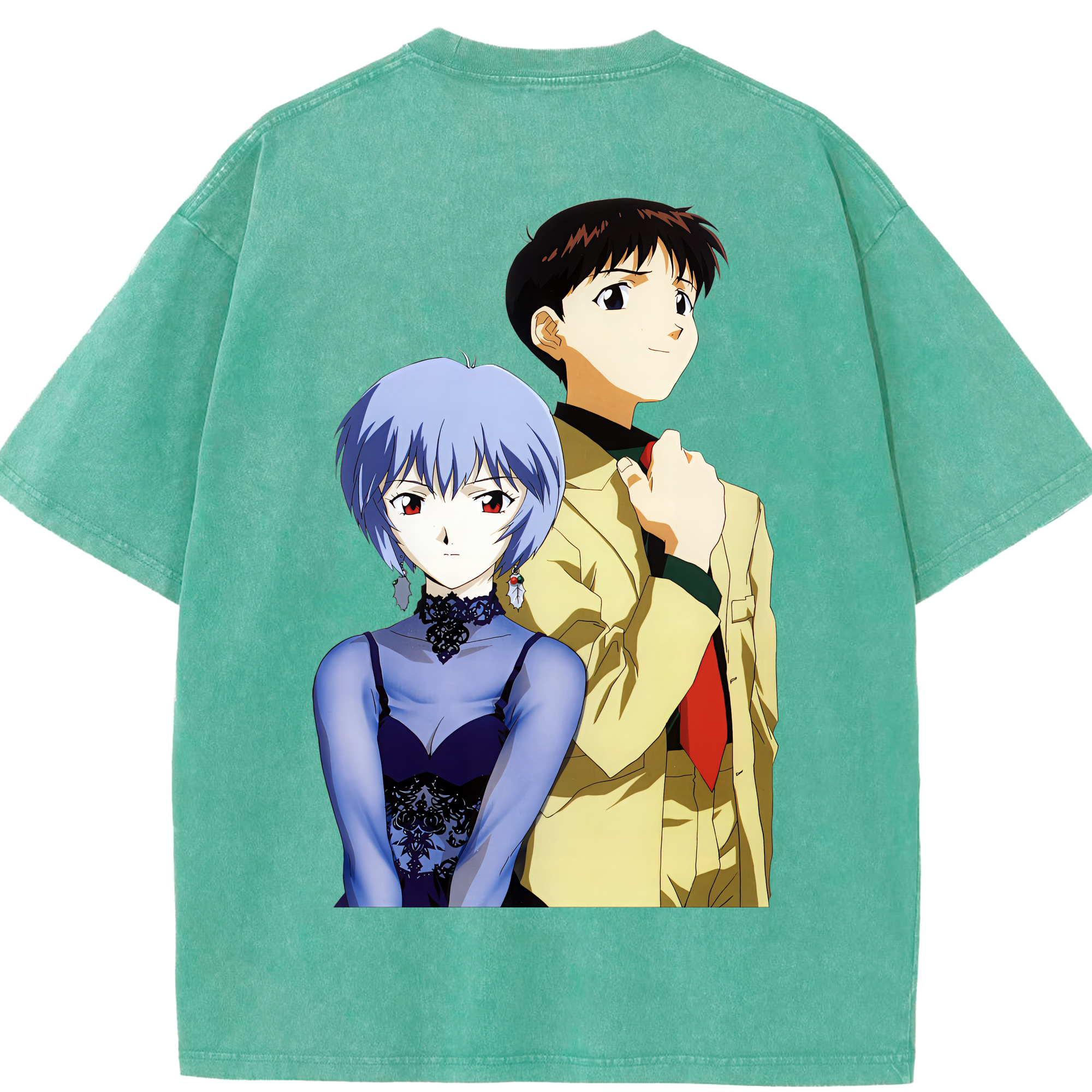 （画像用） EVA 新世紀エヴァンゲリオン 綿100% ヴィンテージ風 半袖Tシャツ（背面プリント）